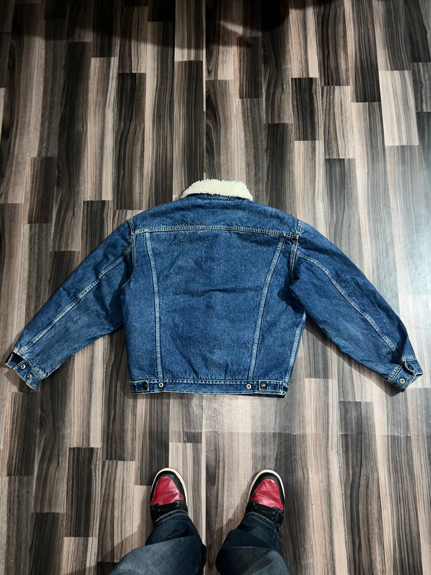 A Premium Denim Fur Jacket(Buy one get one free) M/L