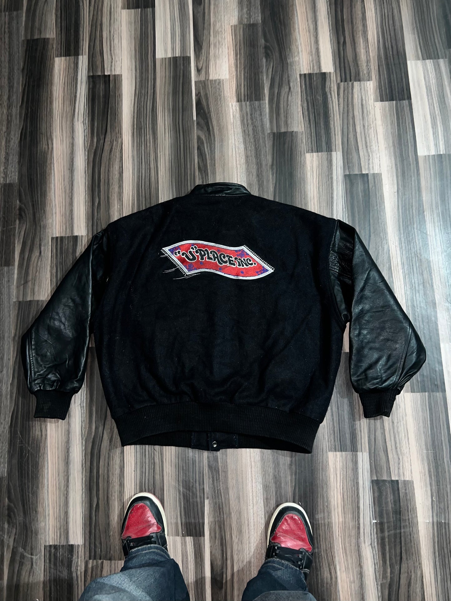 ZPremium Leather Varsity Jacket (L/XL)