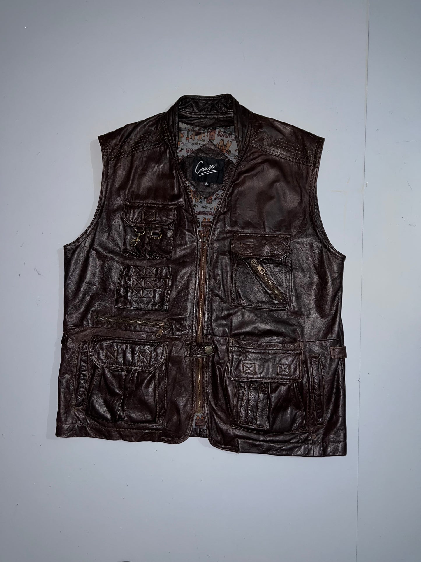 ZSuper Premium Original Half Utility Leather Jacket (XL/2Xl)