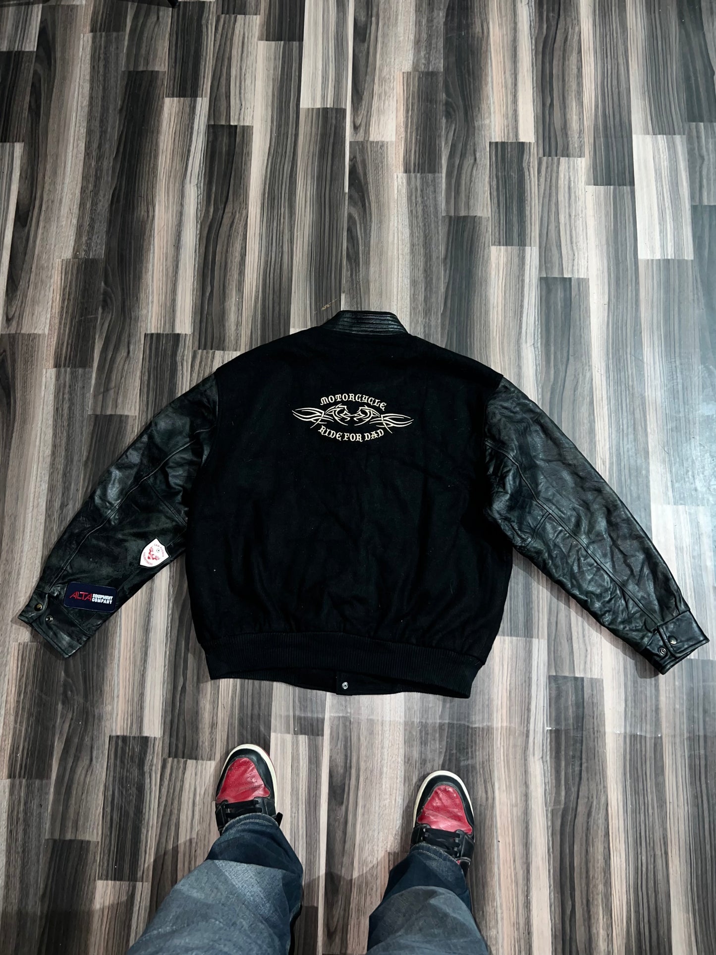 zUltra Premium Leather Varsity Jacket (L/XL)