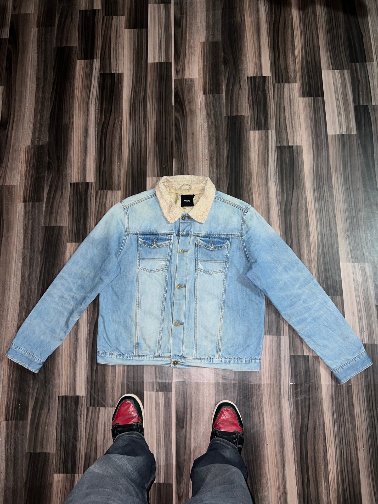 ZAsos Denim Fur Jacket (L/XL)