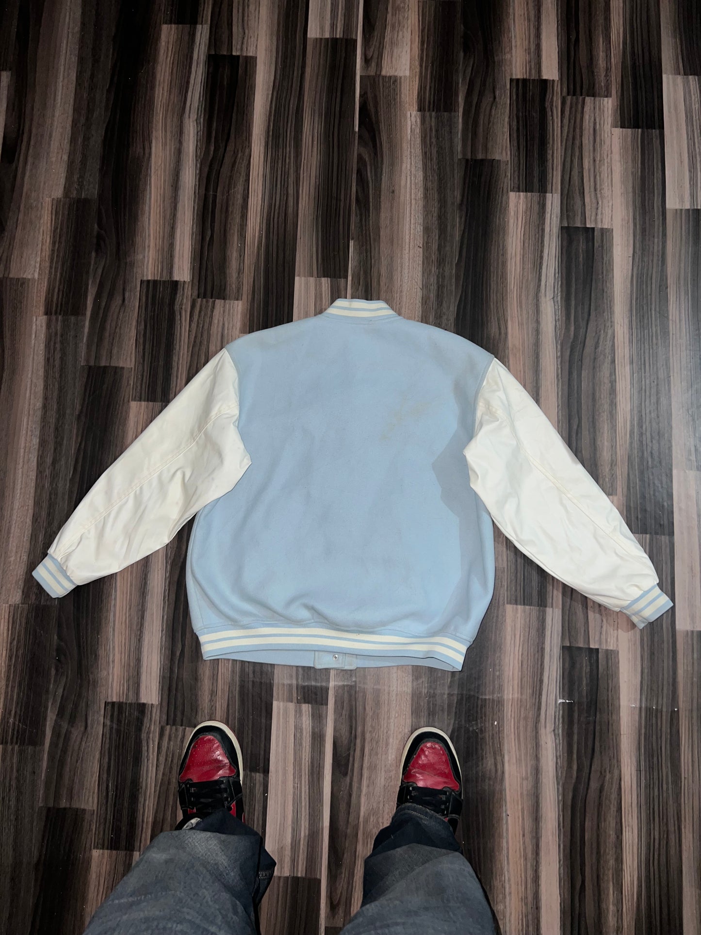 A bPremium Original Leather Sleeve Jacket (S/M)