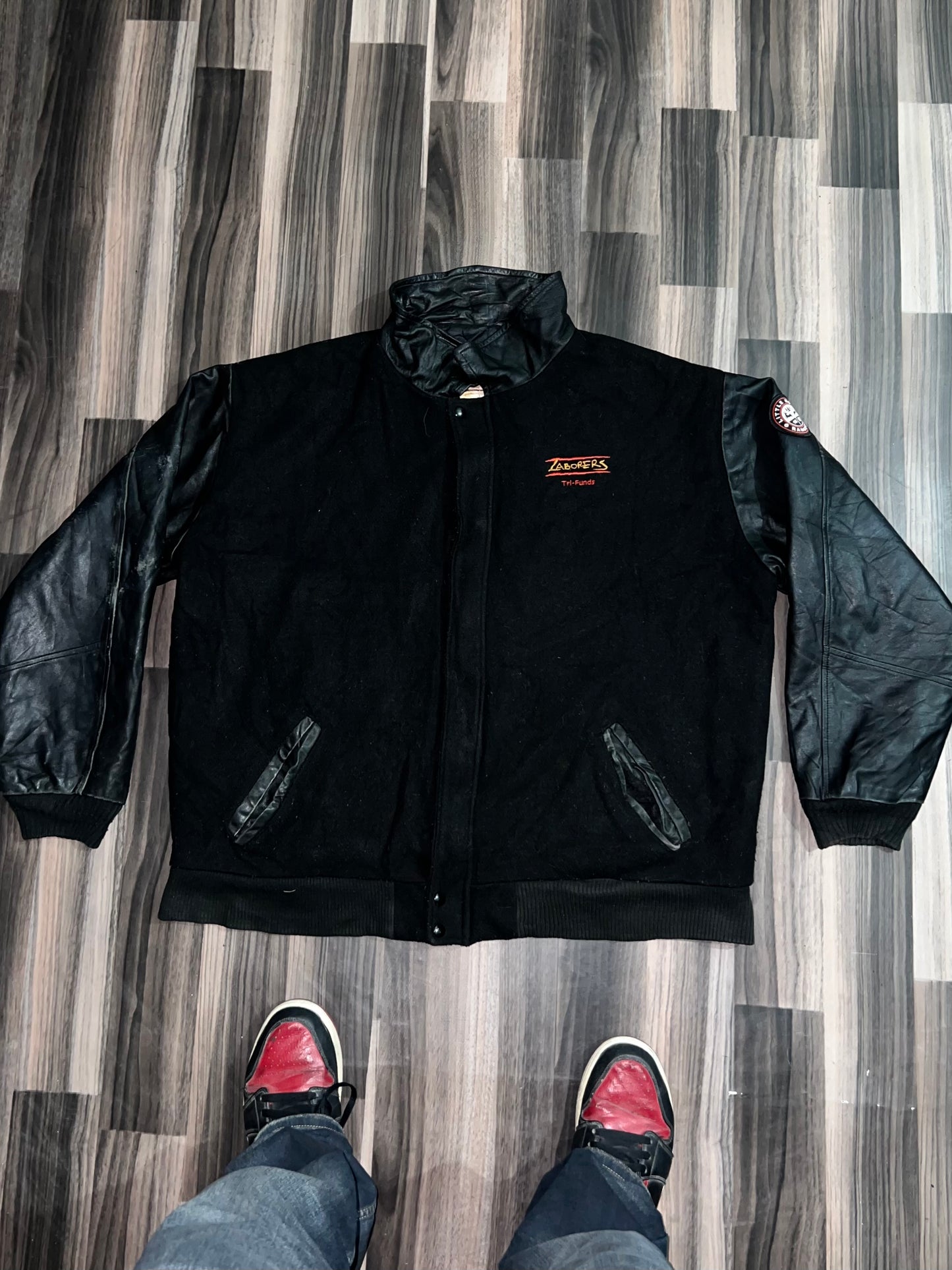 ZPremium Leather Varsity Jacket (2XL)