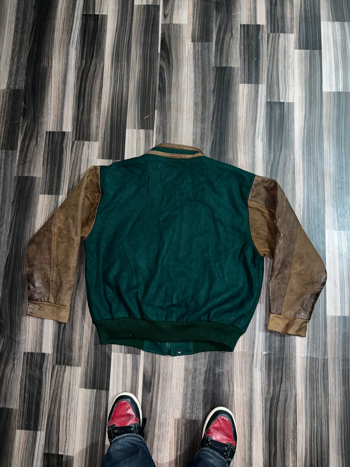 ZUltra Premium RARE Leather Varsity Jacket (L/XL)