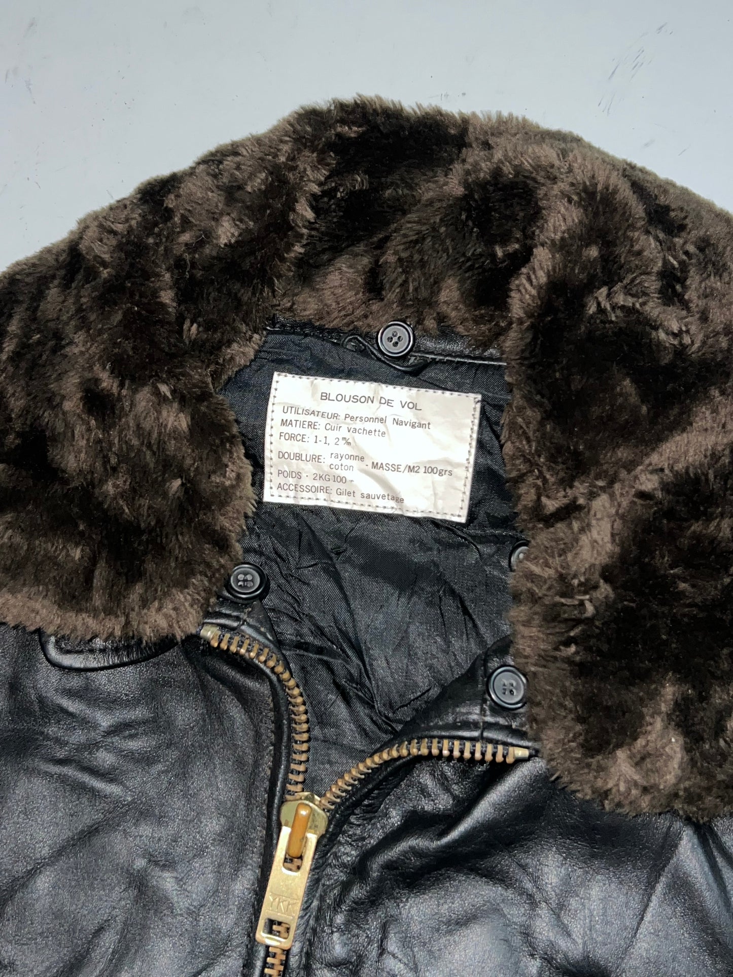 ZSuper RARE *Detachable Arms (Zip on arms) Original Leather Jacket (XL/2XL)