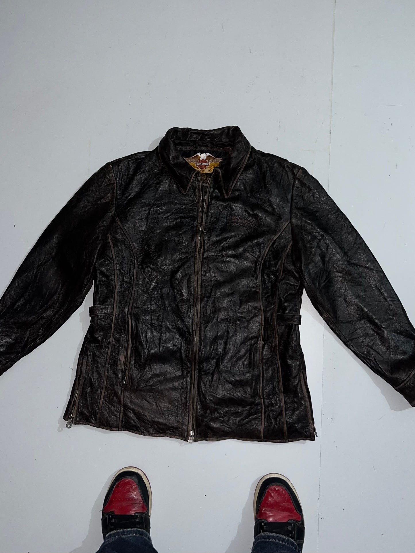 ZHARLEY DAVIDSON ORIGINAL LEATHER JACKET (L)