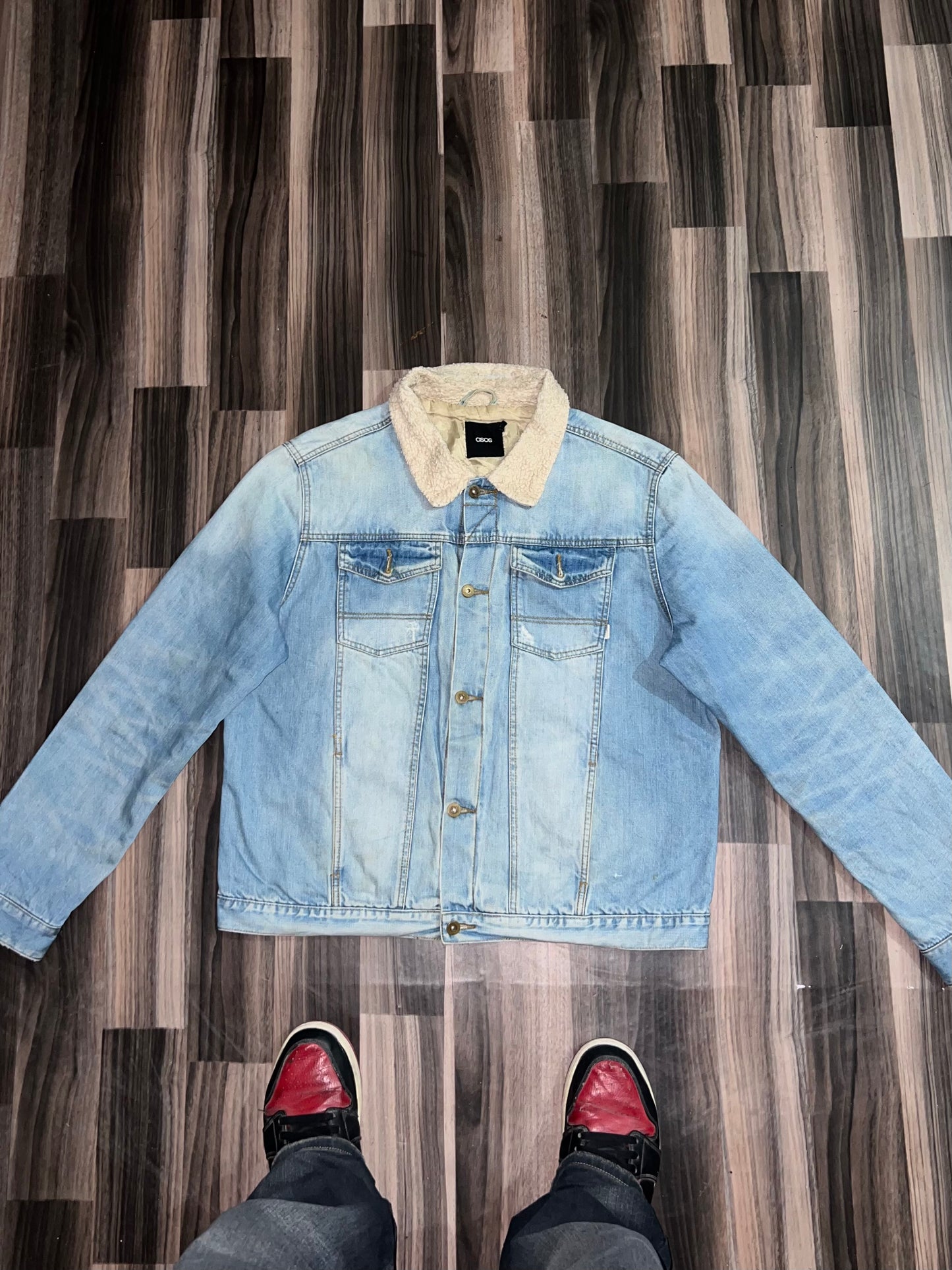 ZAsos Denim Fur Jacket (L/XL)