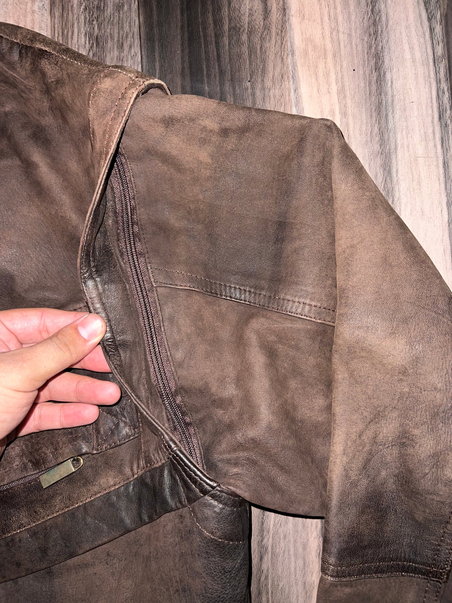 Z*DETACHABLE SLEEVES(make it half jacket) Original Leather (L/XL)