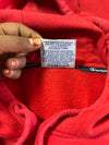 Champion Red Hoodie – Sleeve Script Logo | (M)