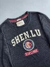 Shen Lu | American Casual Graphic Longsleeve Navy | (L)