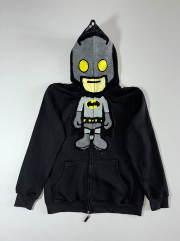 Batman Chenille Patch Full-Zip Hoodie – Black | DC Comics Graphic (M)