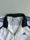 Adidas Vintage 3-Stripe Windbreaker Jacket White & Navy (L)