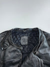 Vintage Real Leather Biker Jacket (L/XL)