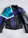 Krawehl Leder Ritter Geometric Colorblock Moto Leather Jacket (M)