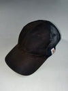 Carhartt Black Canvas Mesh-Back Trucker Cap – Minimal Blank Front (Adjustable)