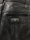 American Pro Black Leather Lace-Up Biker Pants (W:36) (L:45)