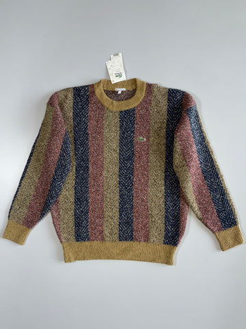 Vintage Lacoste Textured Crewneck Pullover Sweater (L)