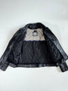 Vintage Screamin’ Eagle Black Leather Jacket with Embossed Tribal Butterfly (M)