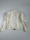 Vintage Brema Moto Cream Reflective Logo Biker Jacket (S)