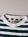 Guess Originals Green & White Striped T-Shirt – Embroidered Los Angeles Logo (L)