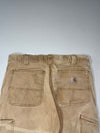 Carhartt Relaxed Fit Double Knee Tan Duck Canvas Work Pants (W:32) (L:38)
