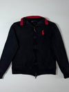 Polo Golf Ralph Lauren Wool Full Zip Track Jacket – Black/Red, (XS)