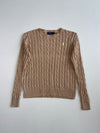 Polo Ralph Lauren Beige Cable Knit Sweater (S)