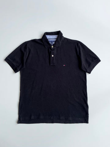Tommy Hilfiger Custom Fit Polo Shirt – Black (L)
