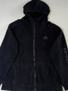 Adidas Black Zip-Up Hoodie – Sleeve Logo (XL)