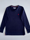 U.S. Polo Assn. Long Sleeve V-Neck Tee in Navy (S/M)