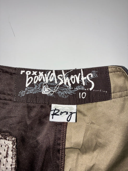 Y2K Roxy Black & Olive Floral Board Shorts (W:31) (L:18)