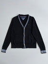 Tommy Hilfiger Black Striped Trim Knit Cardigan – (S)