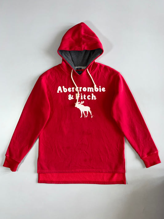 Abercrombie & Fitch Red Muscle Fit Hoodie (L)