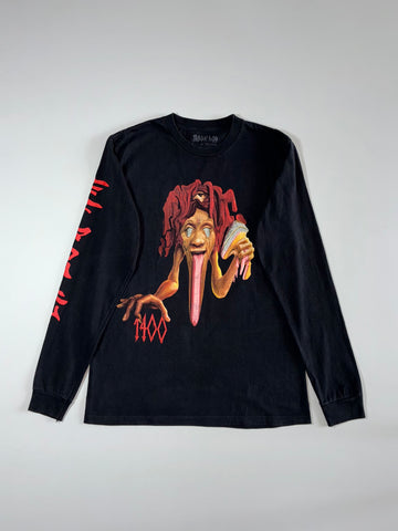 Trippie Redd Graphic Long Sleeve Tee – Black, 1400 Print, Men’s (M)