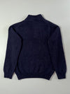 Vintage Lacoste Navy Wool Quarter-Zip Sweater (S)