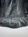 Vintage Quilted-Shoulder Leather Moto Jacket (S/M)