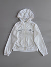 Reebok Vintage Windbreaker – White Hooded Zip-Up Jacket (M)