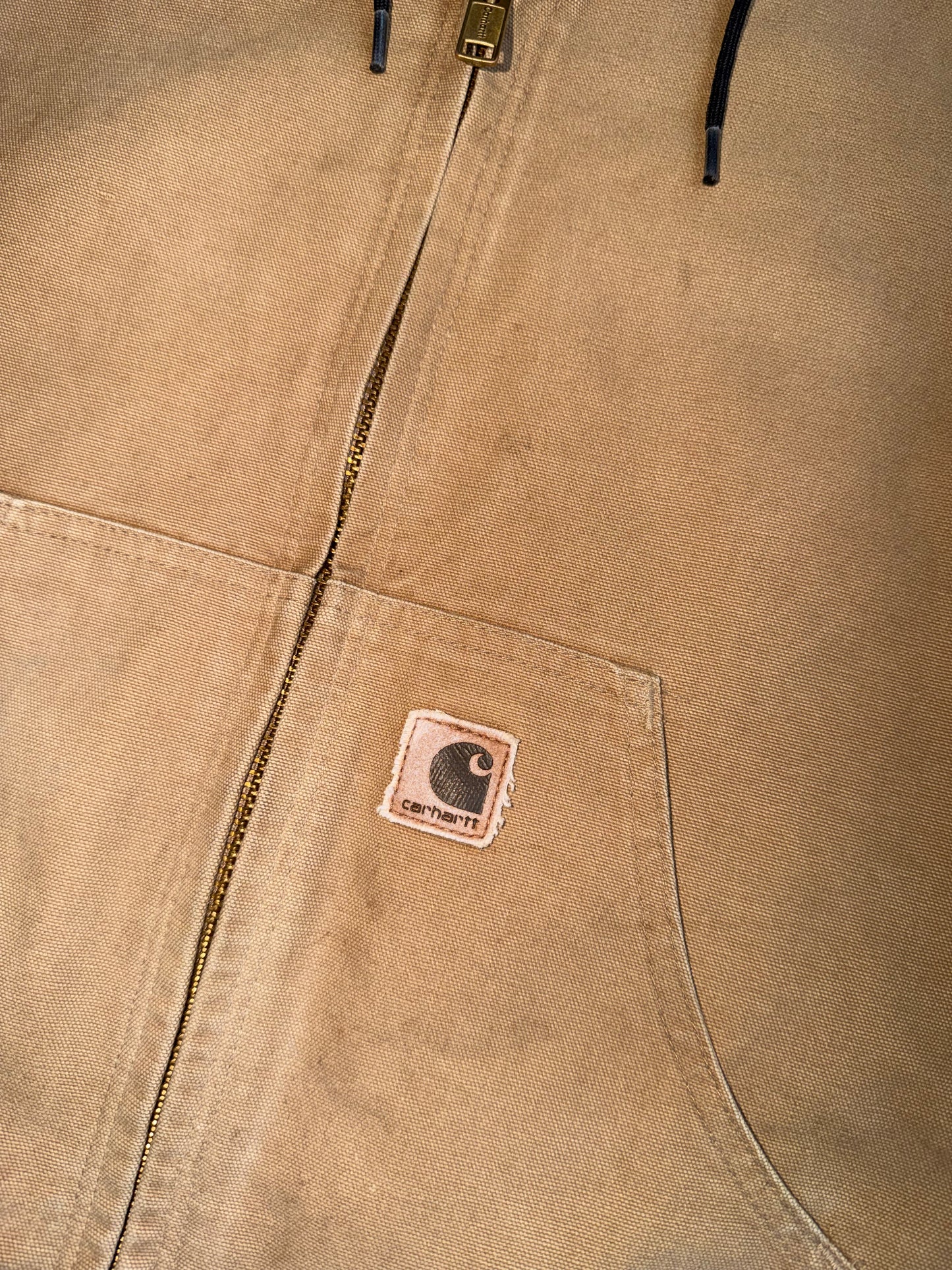 !         Vintage Carhartt Duck Canvas Hooded Active Jacket (RARE) (M/L)