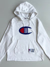 Champion 100 Year Anniversary Big C Logo White Hoodie – (M/L)