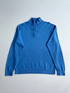 Tommy Hilfiger Sky Blue Premium Cotton Quarter-Zip Sweater (XL)