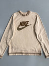 Nike | Cream Brown Striped Sweatshirt | (XL)