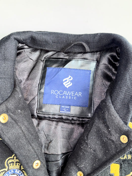Rocaware Super Premium Original Varsity Jacket W/ Leather Sleeves (M)