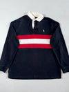 Vintage Polo Ralph Lauren Black Striped Rugby Shirt (2XL)
