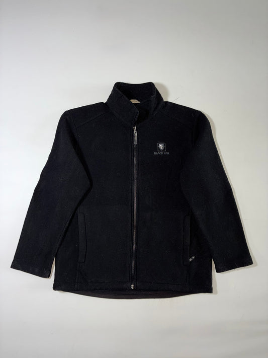 Black Yak Textured Fleece Full Zip Jacket – Black (L)