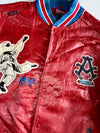 Akademiks World Judo Competition Premium Multi Patches Bomber Leather Jacket (2XL)