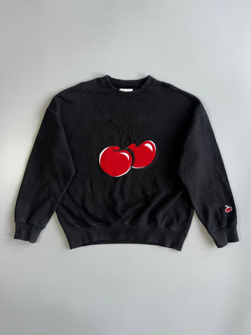 KIRSH Big Cherry Patch Crewneck Sweatshirt (M)