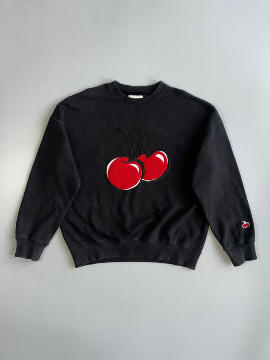 KIRSH Big Cherry Patch Crewneck Sweatshirt (M)