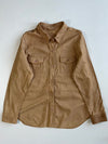 Tan Suede Leather Western Shirt Jacket(M)