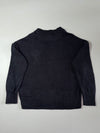 AMI Paris Black Crewneck Sweater – Big Red Ami de Coeur Logo (XL)