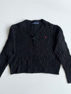 Polo Ralph Lauren Black Cable Knit Cropped Cardigan woman’s (XL)